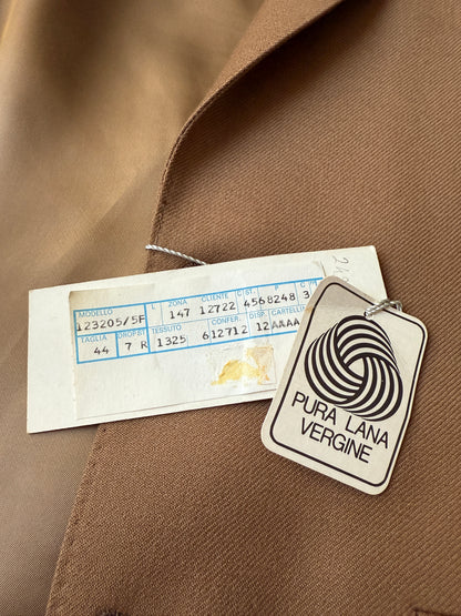 Completo 3 pezzi Marzotto anni ‘70/'80 color cammello (NOS) - tg. 42