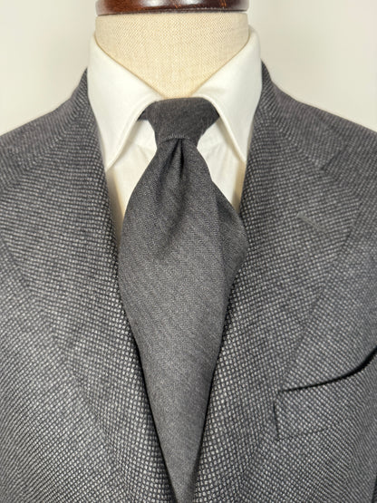 Cravatta napoletana in lana herringbone