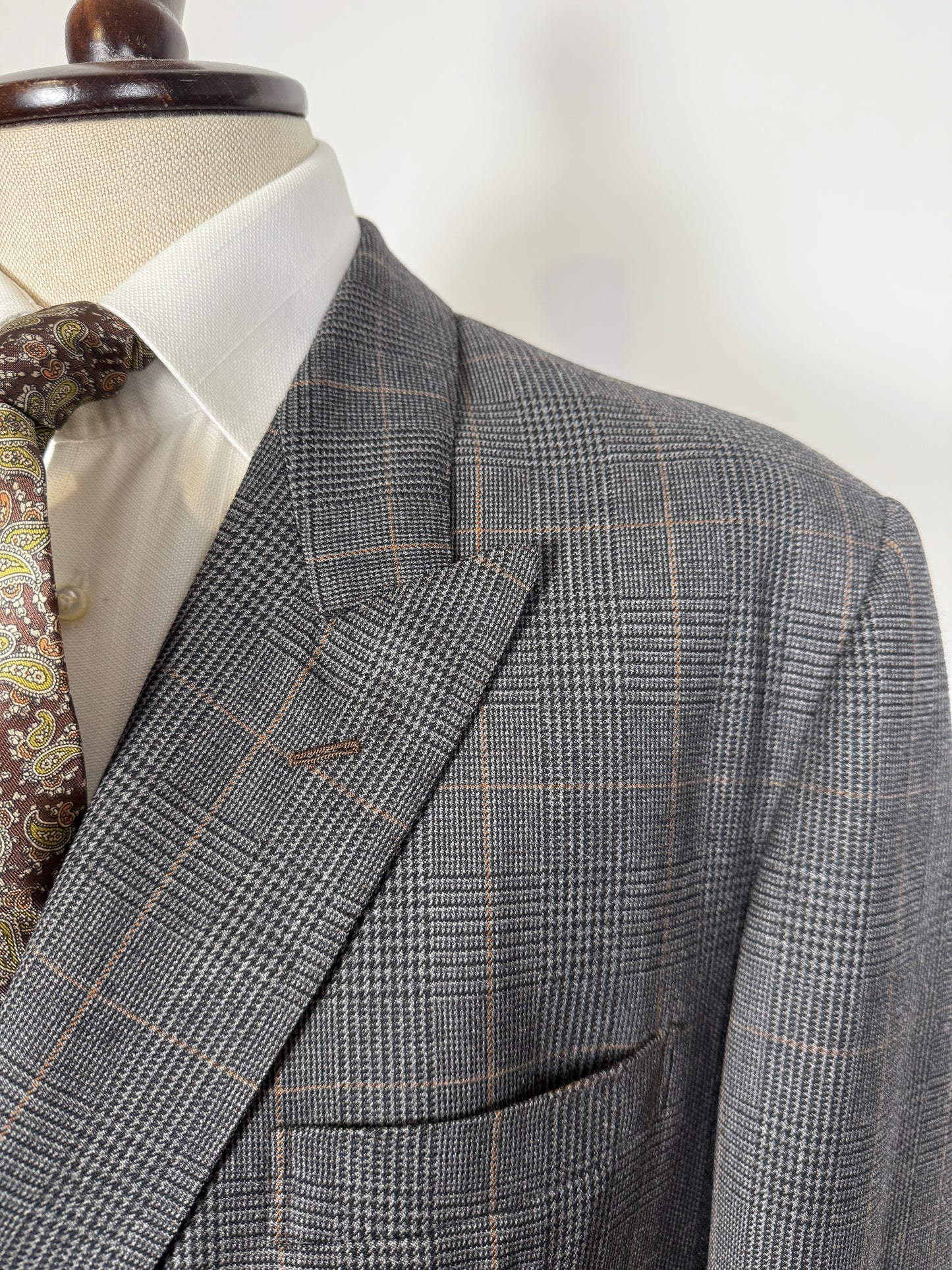 Giacca doppiopetto sartoriale anni ‘60 principe di Galles - tg. 58/60