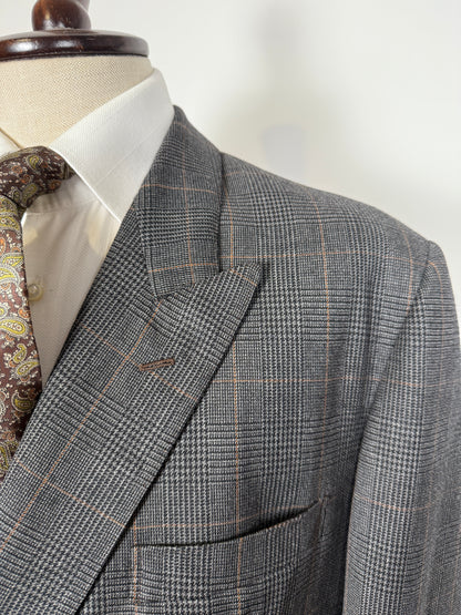 Giacca doppiopetto sartoriale anni ‘60 principe di Galles - tg. 58/60