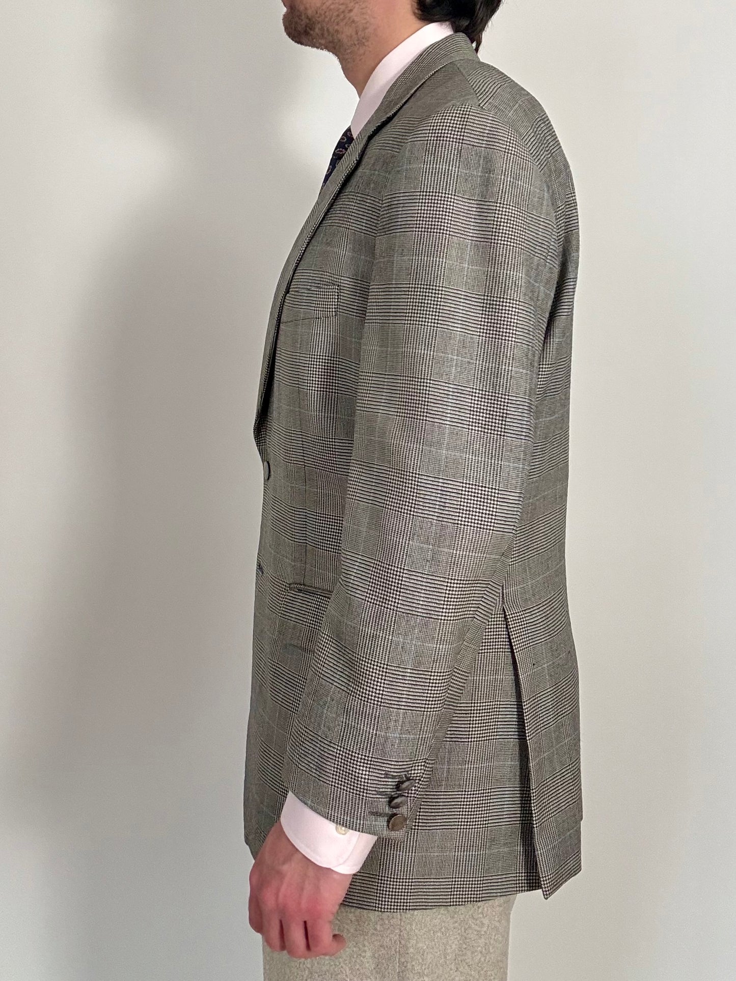 Giacca Yves Saint Laurent anni ‘90 principe di Galles bottoni madreperla - tg. 50