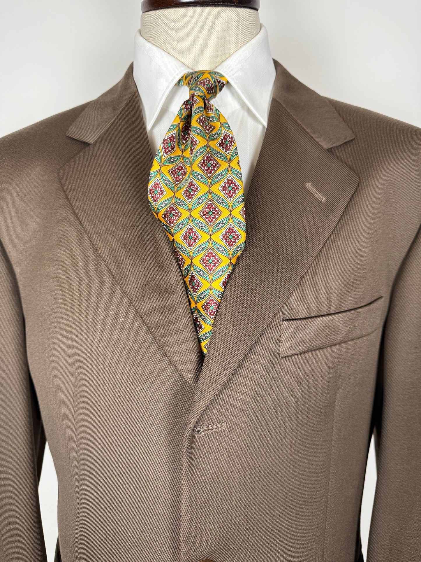 Completo anni ‘90 in twill marrone/cachi (NOS) - tg. 56