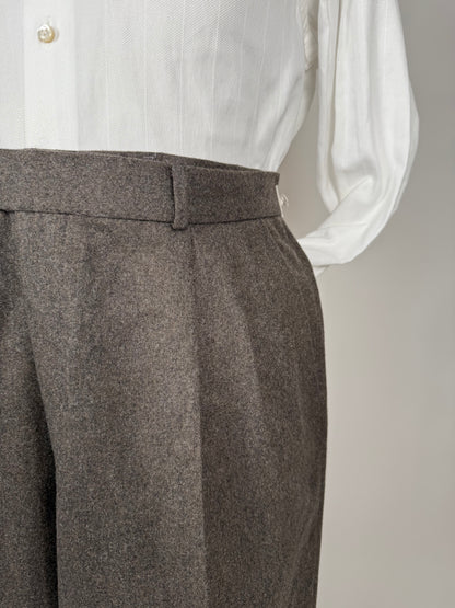 Pantaloni in flanella marrone anni ‘80 - tg. 52