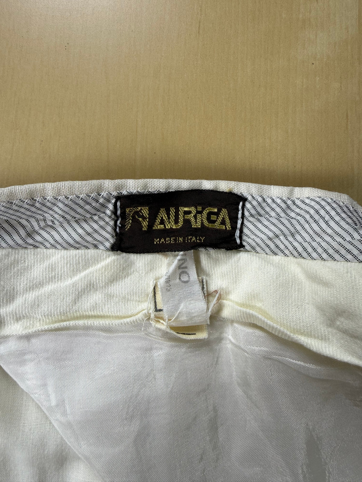 Pantaloni in lino bianco anni '70/'80 - tg. 48/50