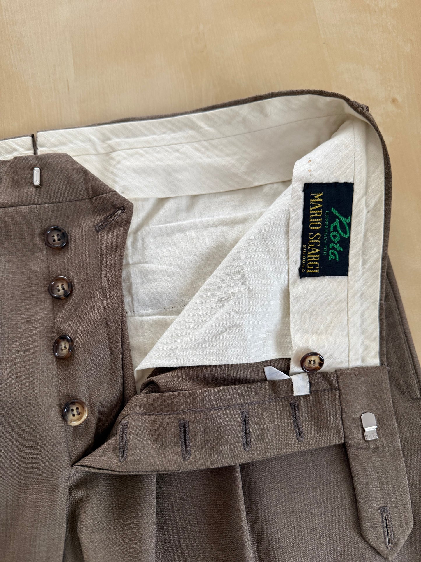 Pantaloni Rota fresco lana marrone tabacco - tg. 50