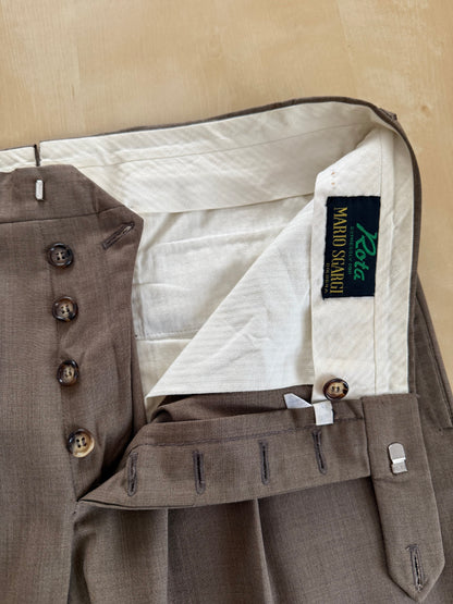 Pantaloni Rota fresco lana marrone tabacco - tg. 50