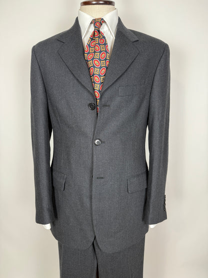 Completo Missoni anni ‘90 in flanella grigio antracite - tg. 48/50