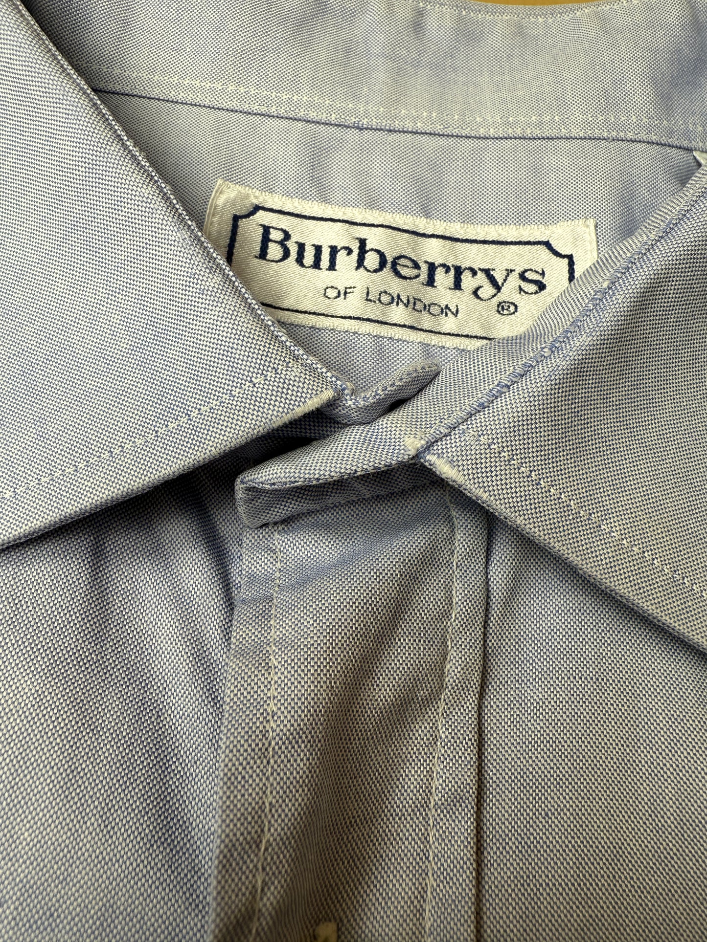 Camicia Burberrys anni ‘90 azzurra in Oxford leggero - tg. L collo 41