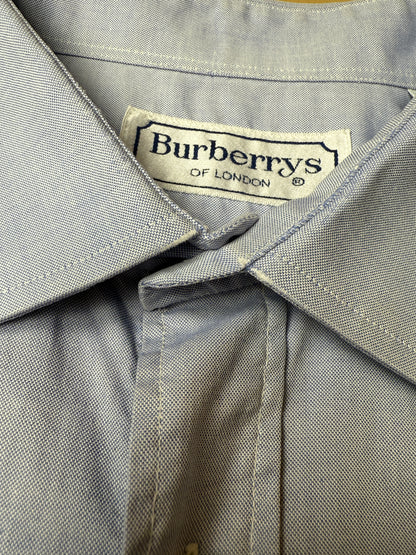 Camicia Burberrys anni ‘90 azzurra in Oxford leggero - tg. L collo 41