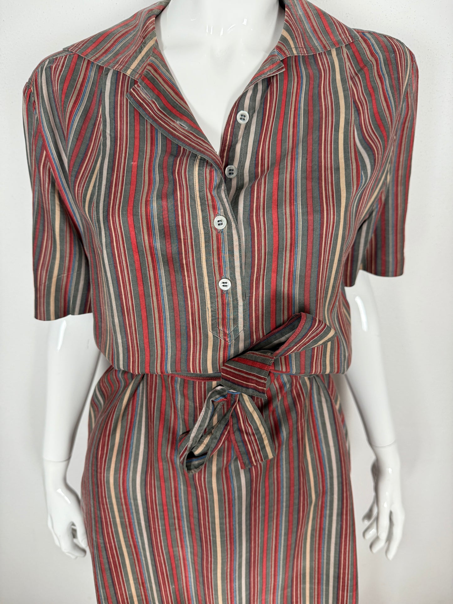 Abito chemisier in seta Saint Laurent Rive Gauche anni ‘70/‘80 - tg. M/L