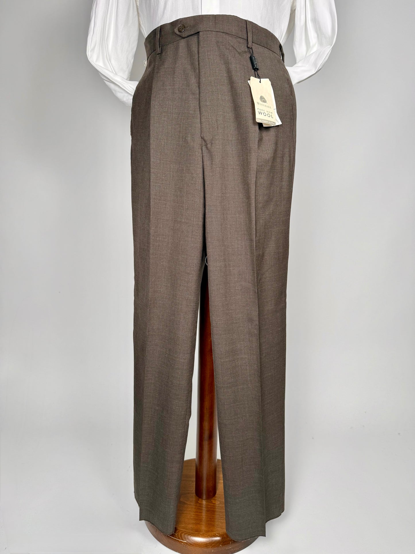Pantaloni fresco lana marrone anni ‘90 (NOS) - tg. 48