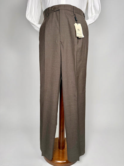 Pantaloni fresco lana marrone anni ‘90 (NOS) - tg. 48