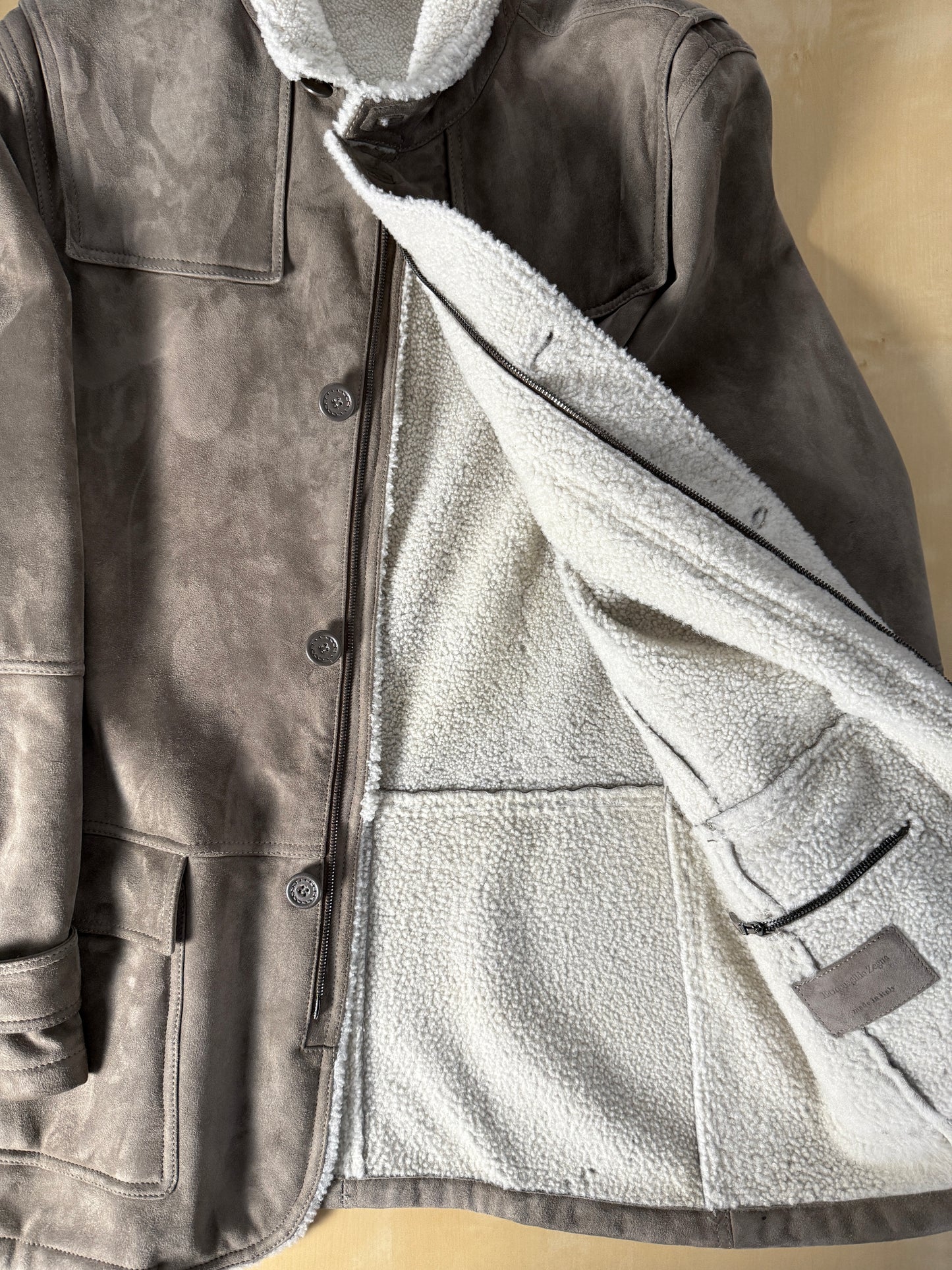 Cappotto shearling agnello Ermenegildo Zegna - tg. 46-48 (M)