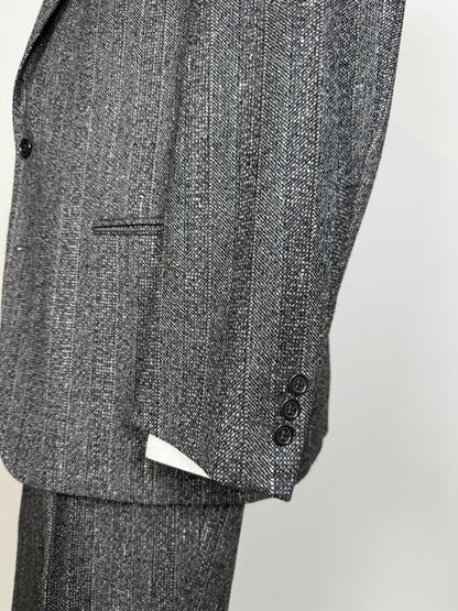 Completo anni ‘70/‘80 tweed lana e seta - tg. 52/54