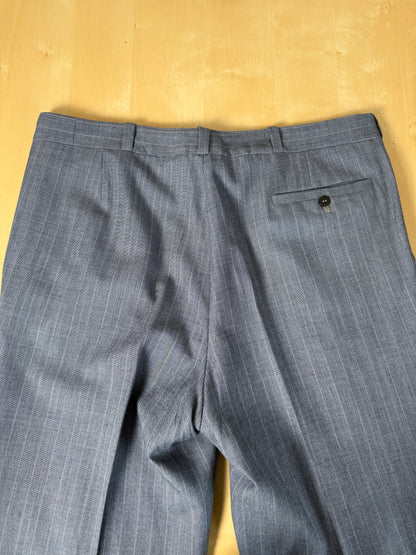 Completo sartoriale anni ‘60/'70 in grisaglia color carta da zucchero gessato - tg. 50/52