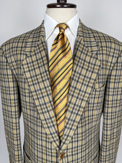 Giacca Valentino anni ‘80 check in lana e cashmere - tg. 52