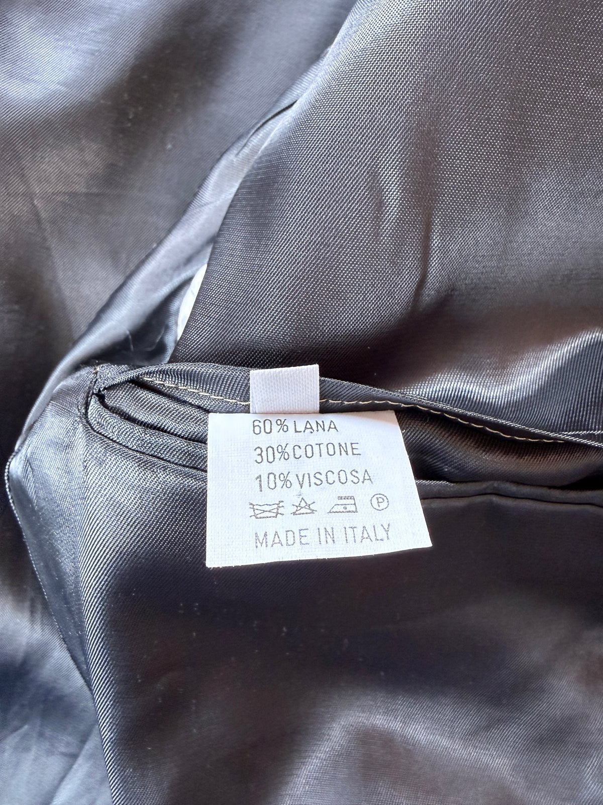 Completo anni '80 misto lana verde - tg. 48 drop alto