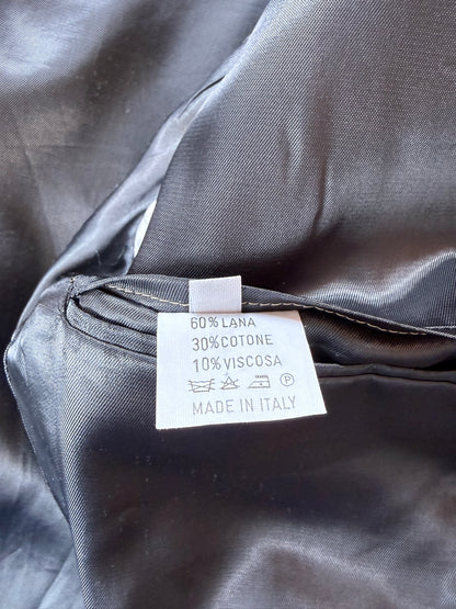 Completo anni '80 misto lana verde - tg. 48 drop alto
