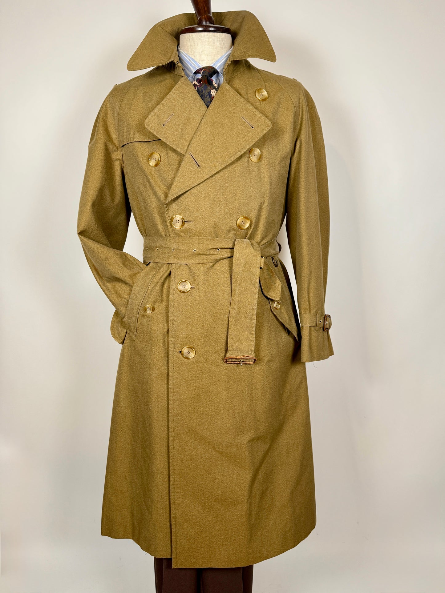 Trench Burberrys anni ‘80 doppiopetto cotone senape  - tg. 48/50