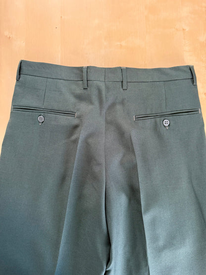 Pantaloni fresco lana verde pino anni '80 (NOS) - tg. 46/48