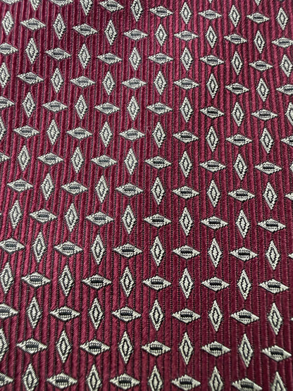 Cravatta bordeaux micro fantasia