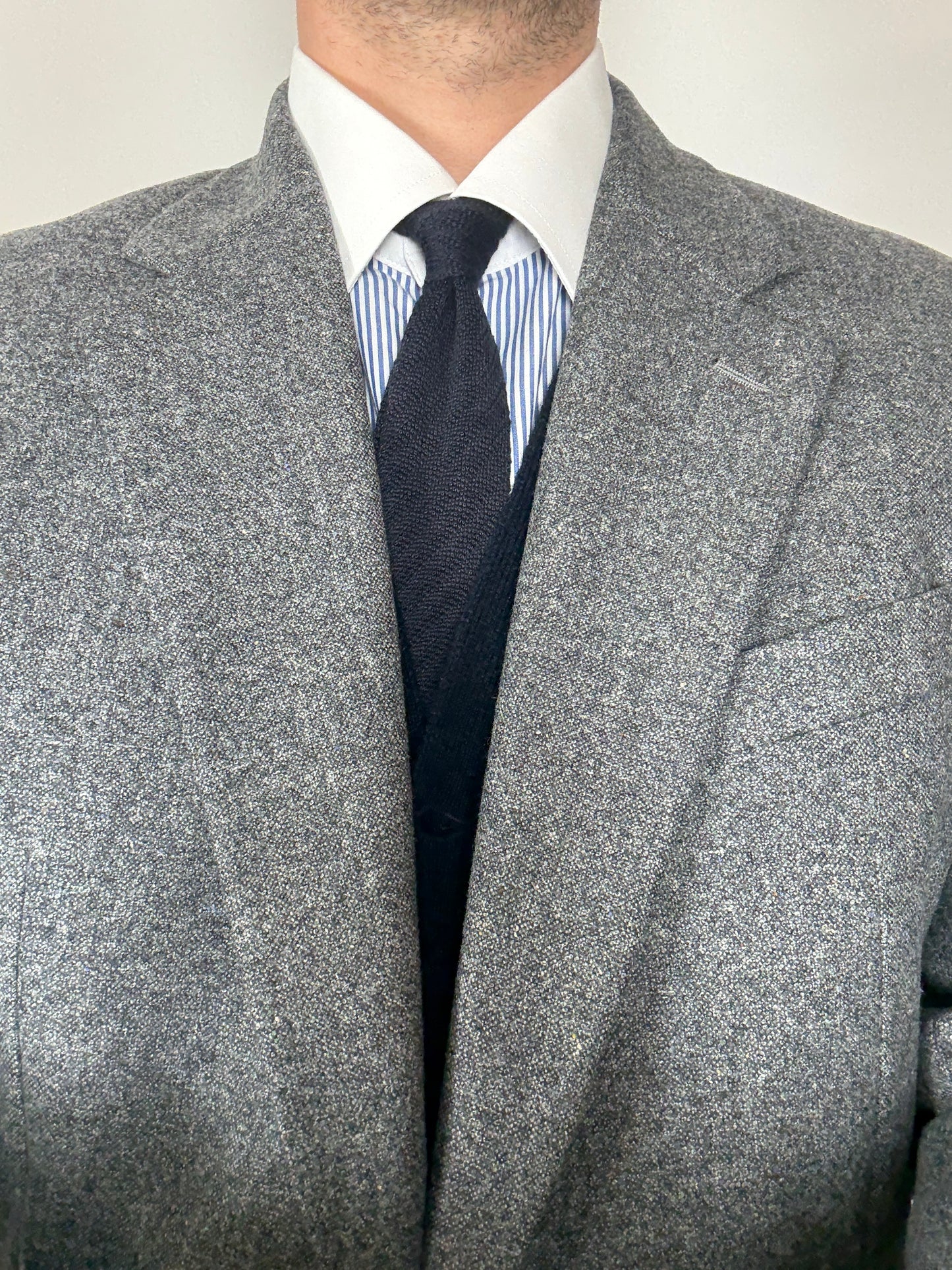 Giacca Missoni anni ‘80 grigio petrolio donegal - tg. 52