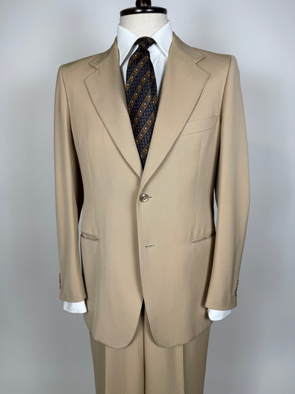 Completo anni ‘70 twill pettinato beige - tg. 46/48