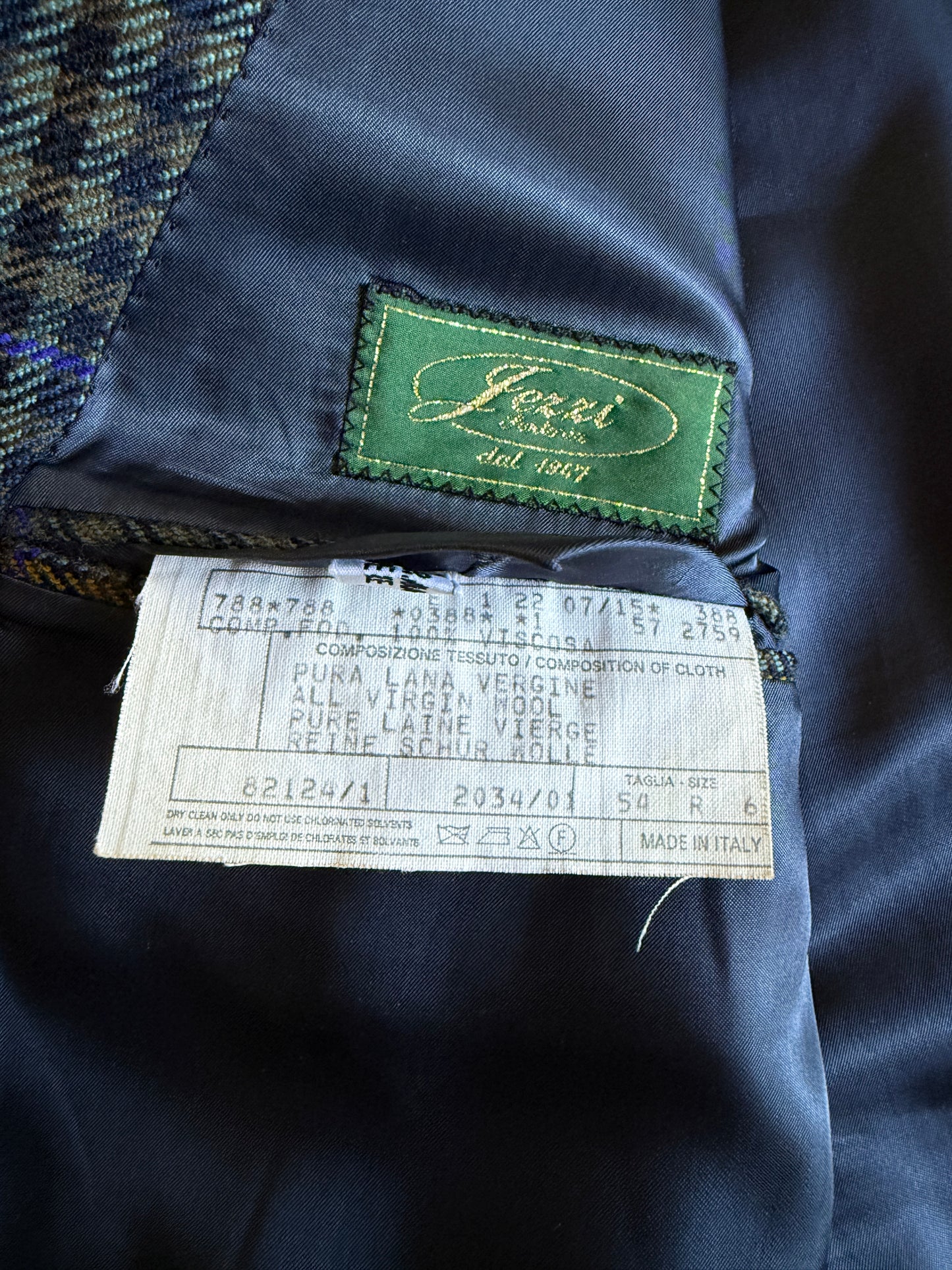 Giacca anni ‘80 in lana check finestrata - tg. 52/54