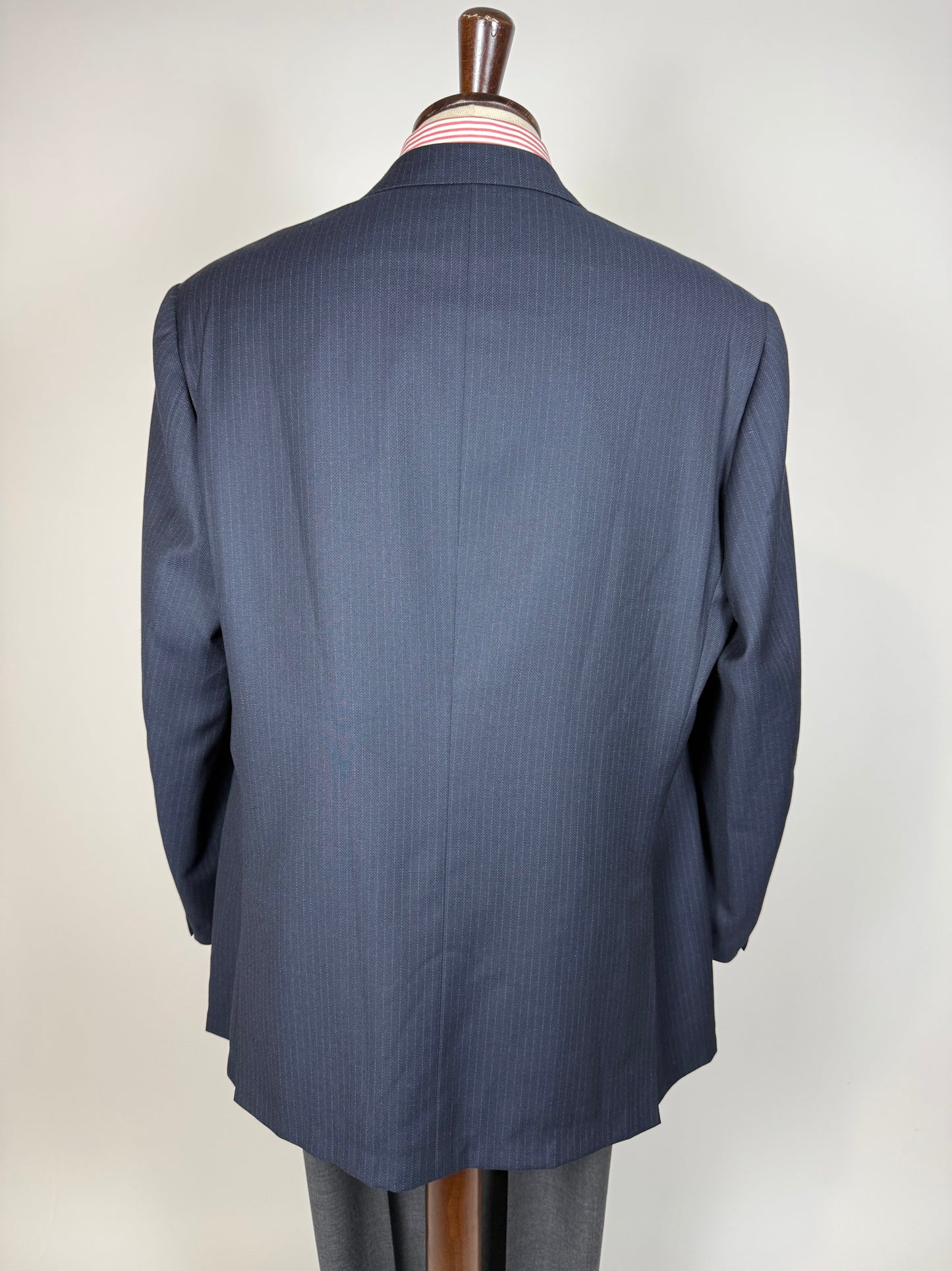 Giacca Pal Zileri tessuto Loro Piana four seasons blu gessato - tg. 56/58