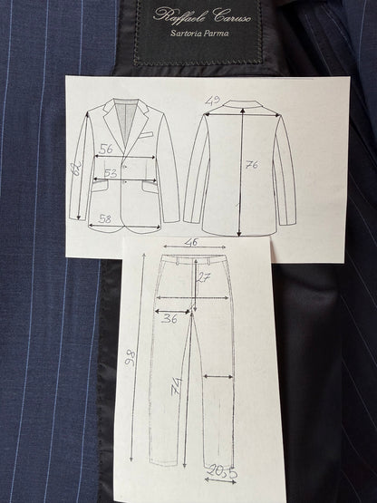 Completo Caruso tessuto Loro Piana lana mohair e seta - tg. 50