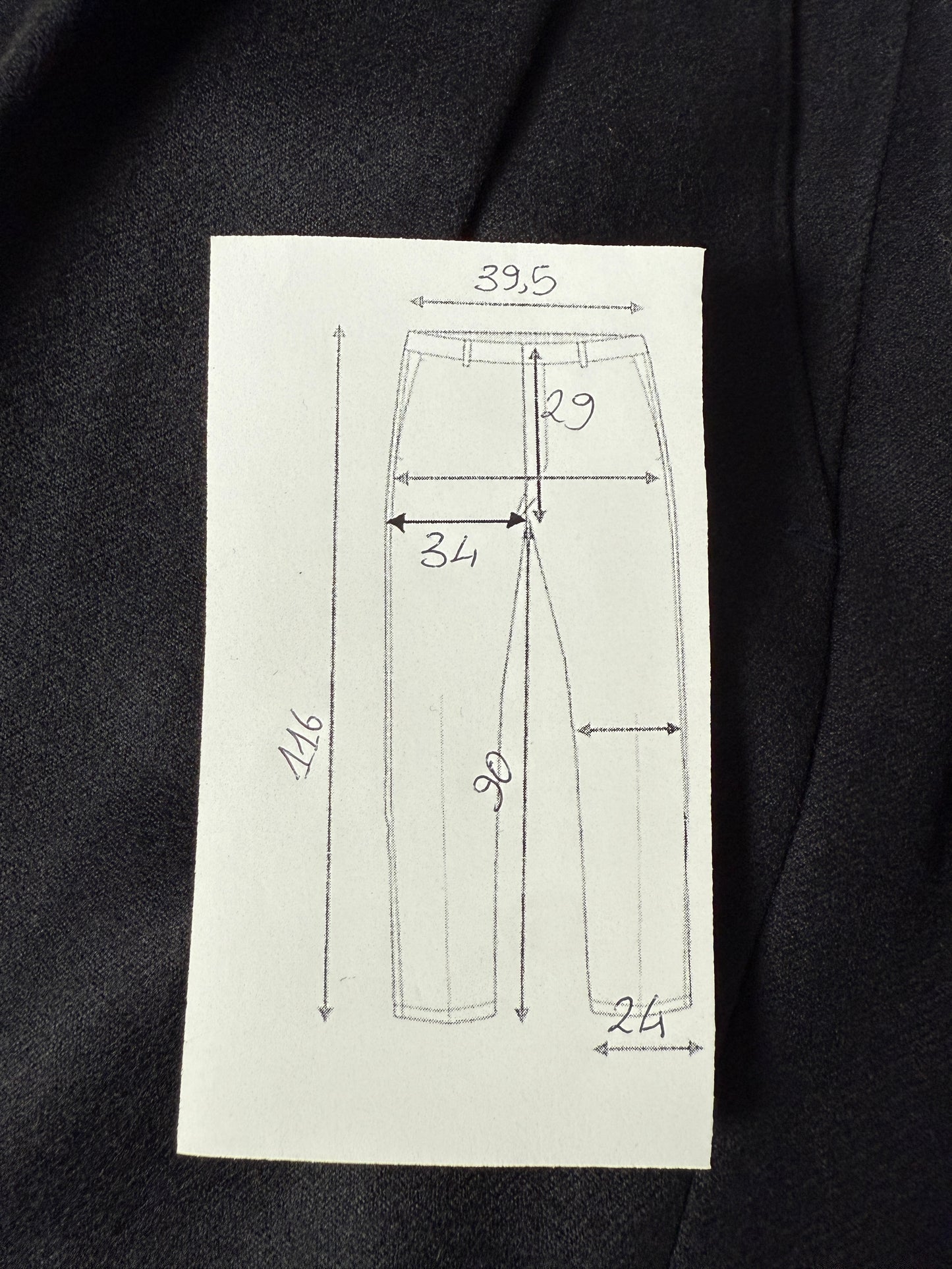 Pantaloni flanella blu notte (NOS) - tg. 44/46