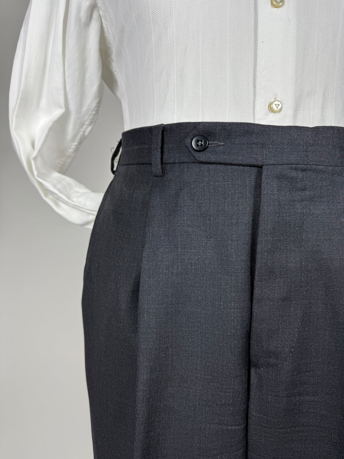 Pantaloni Burberry flanella pettinata antracite - tg. 50