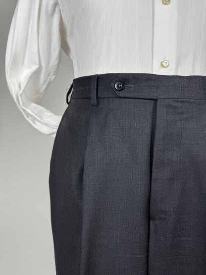 Pantaloni Burberry flanella pettinata antracite - tg. 50