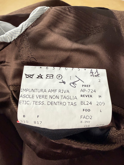Giacca in puro cashmere Piacenza marrone spigato - tg. 48