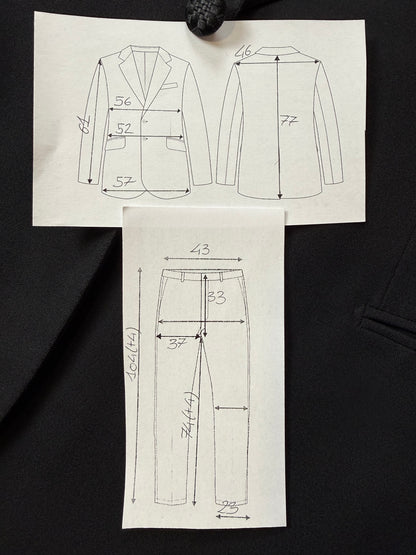 Smoking sartoriale anni ‘50 revers a scialle - tg. 48/50