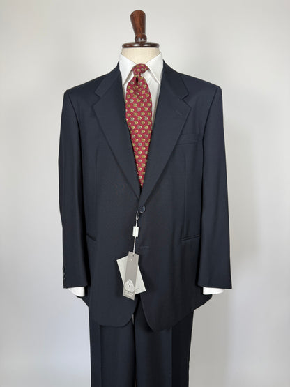 Completo fresco lana blu anni '80/'90 NOS - tg. 54 drop 3-4