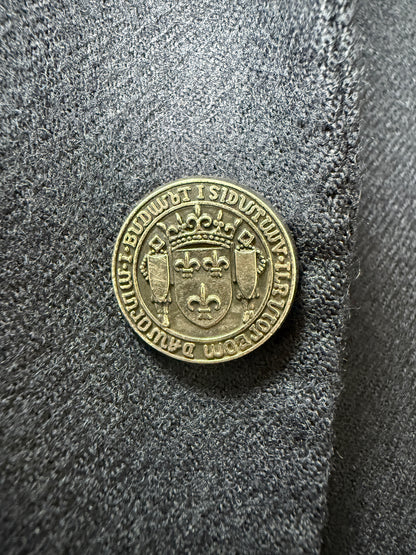 Blazer anni ‘70/‘80 flanella blu Marzotto - tg. 56/58