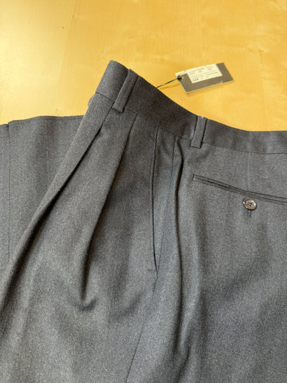 Pantaloni in flanella blu trama righe (NOS) - tg. 46/48