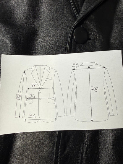 Giacca blazer in pelle anni ‘80 - tg. 50