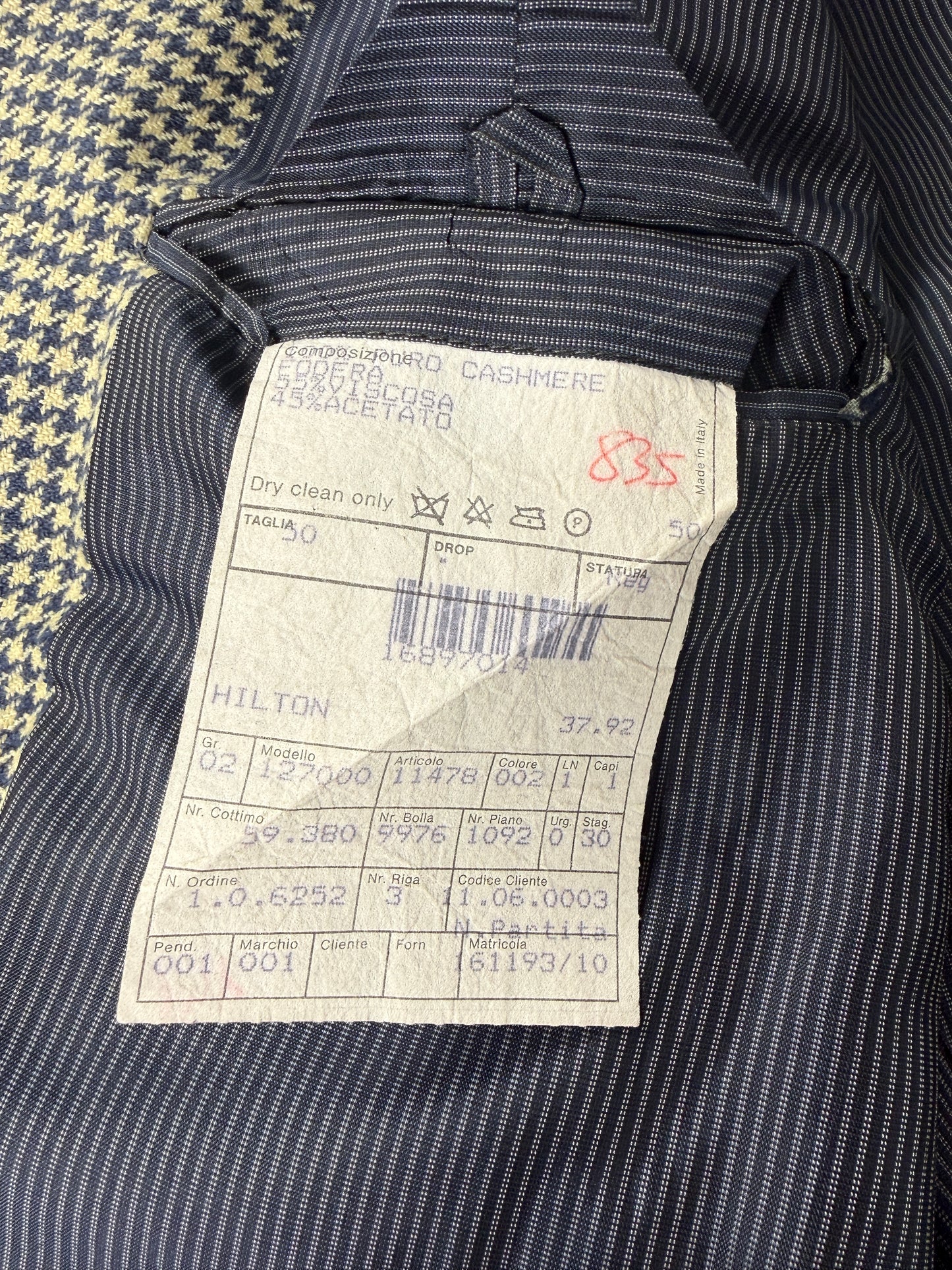 Giacca Hilton anni ‘80 100% cashmere pied-de-poule - tg. 50