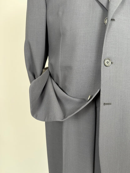 Completo Armani anni '90 fresco lana grigio petrolio - tg. 54