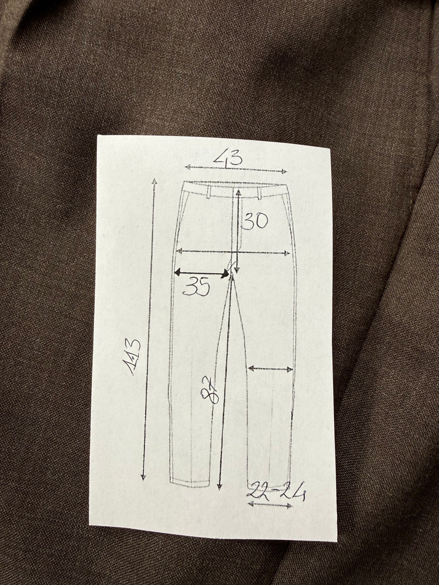 Pantaloni fresco lana marrone anni ‘90 (NOS) - tg. 48