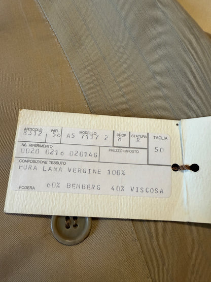 Completo doppiopetto Forall anni '70/'80 in twill beige (NOS) - tg.48