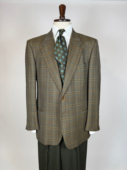 Giacca Valentino anni '80 principe di Galles verde - tg. 52
