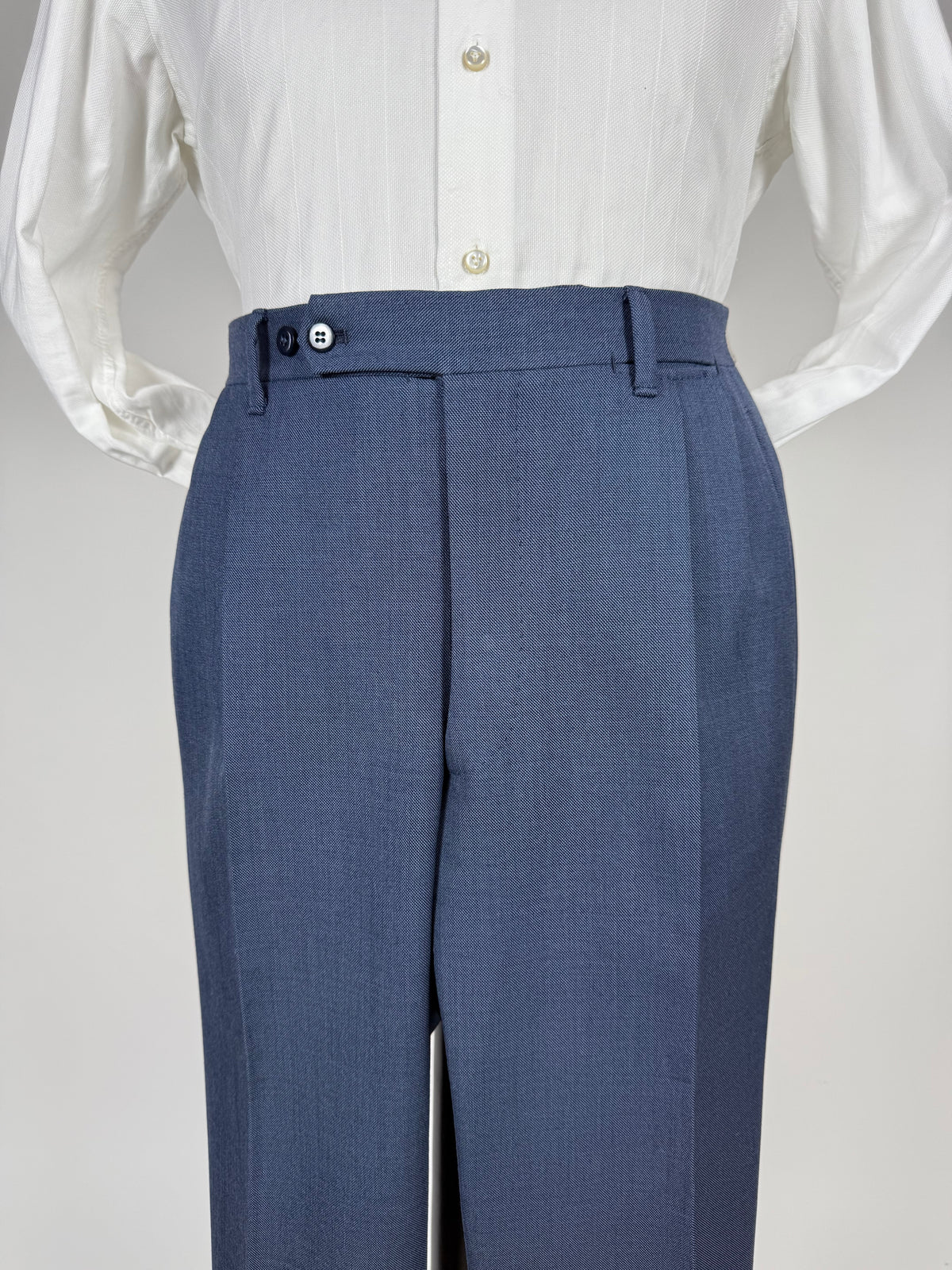 Pantaloni sartoriali grisaglia blu - tg. 52 corta