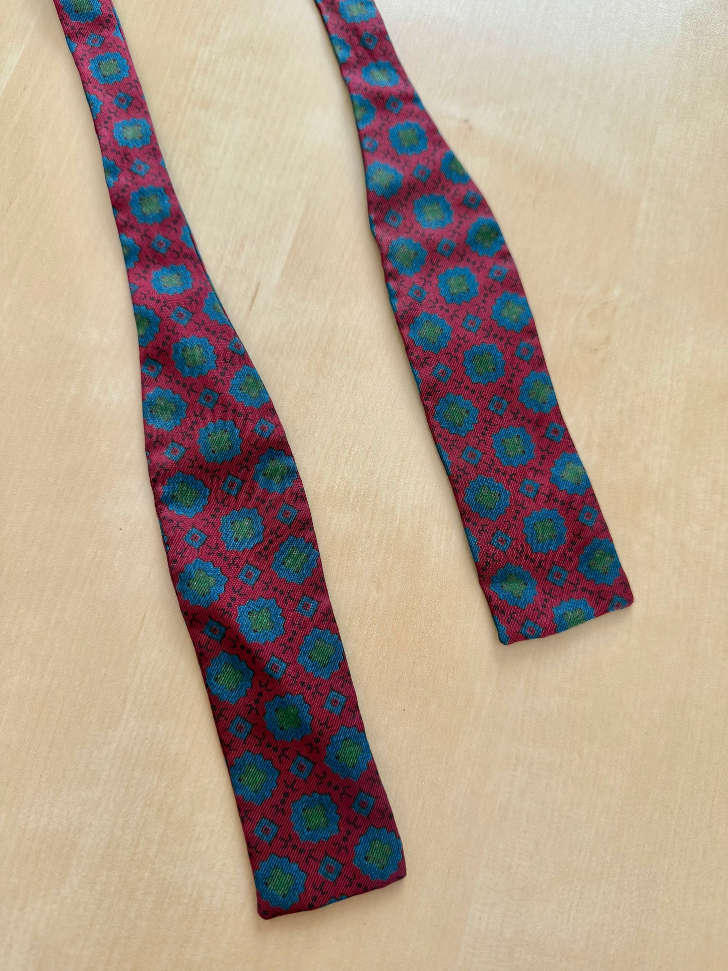 Papillon vintage rosso micro fantasia