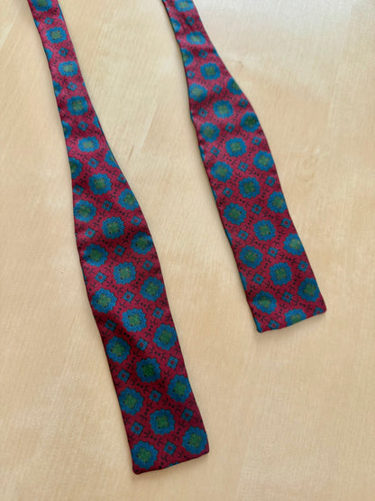 Papillon vintage rosso micro fantasia