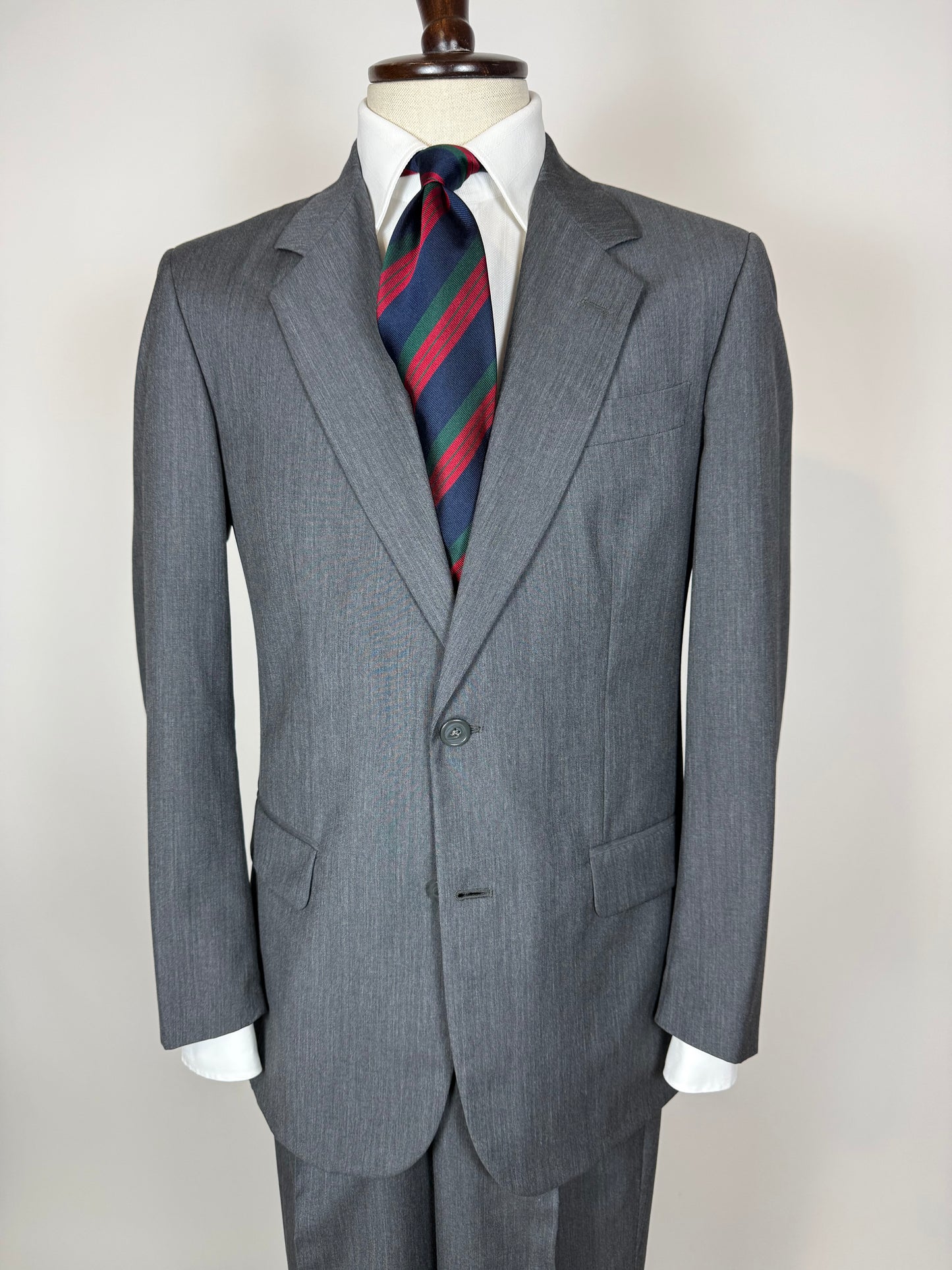 Completo anni '80 fresco lana grigio - tg. 46