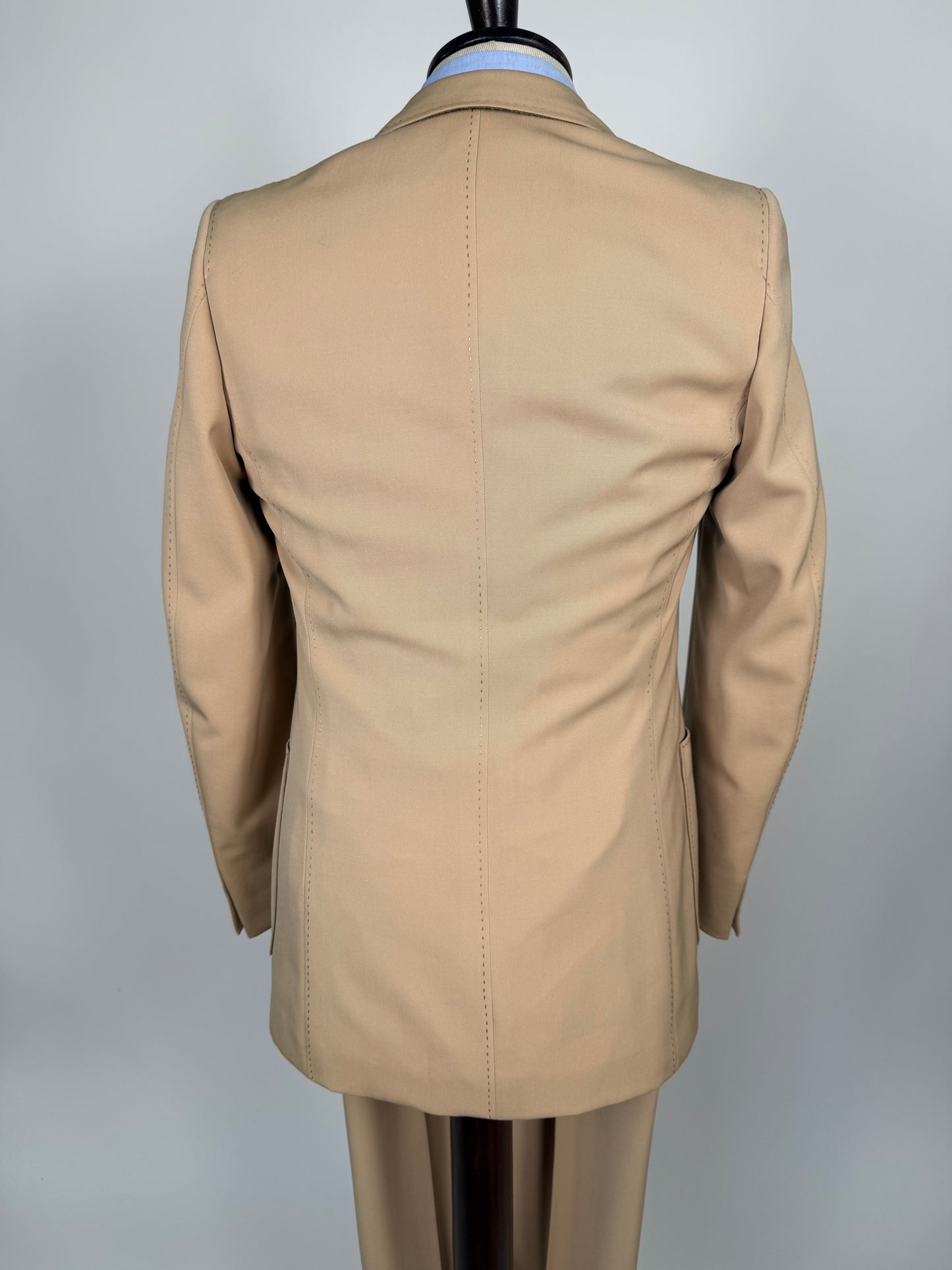 Completo anni ‘70 twill pettinato beige - tg. 42/44