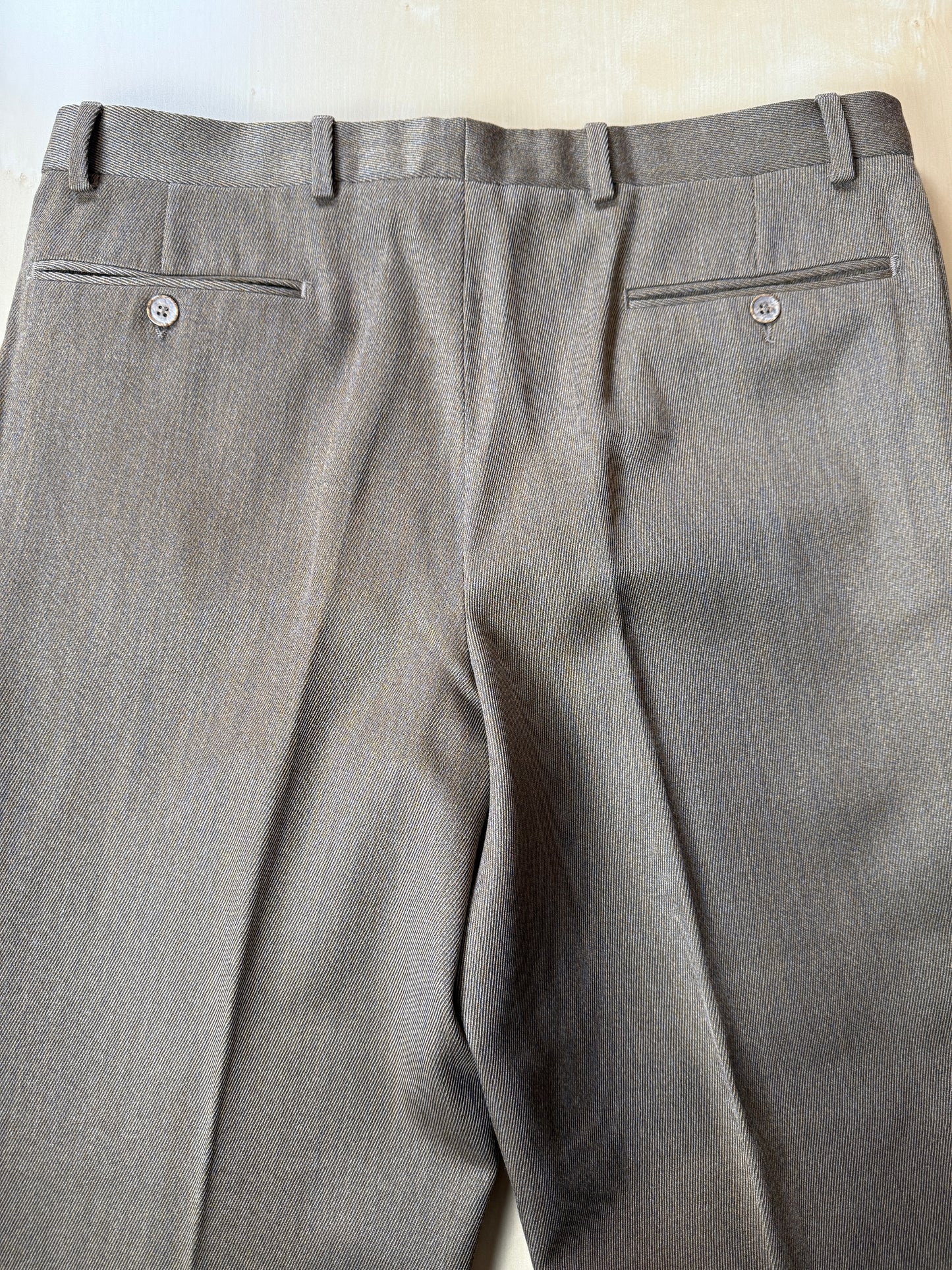 Pantaloni anni ‘80 in covert verde cachi - tg. 52